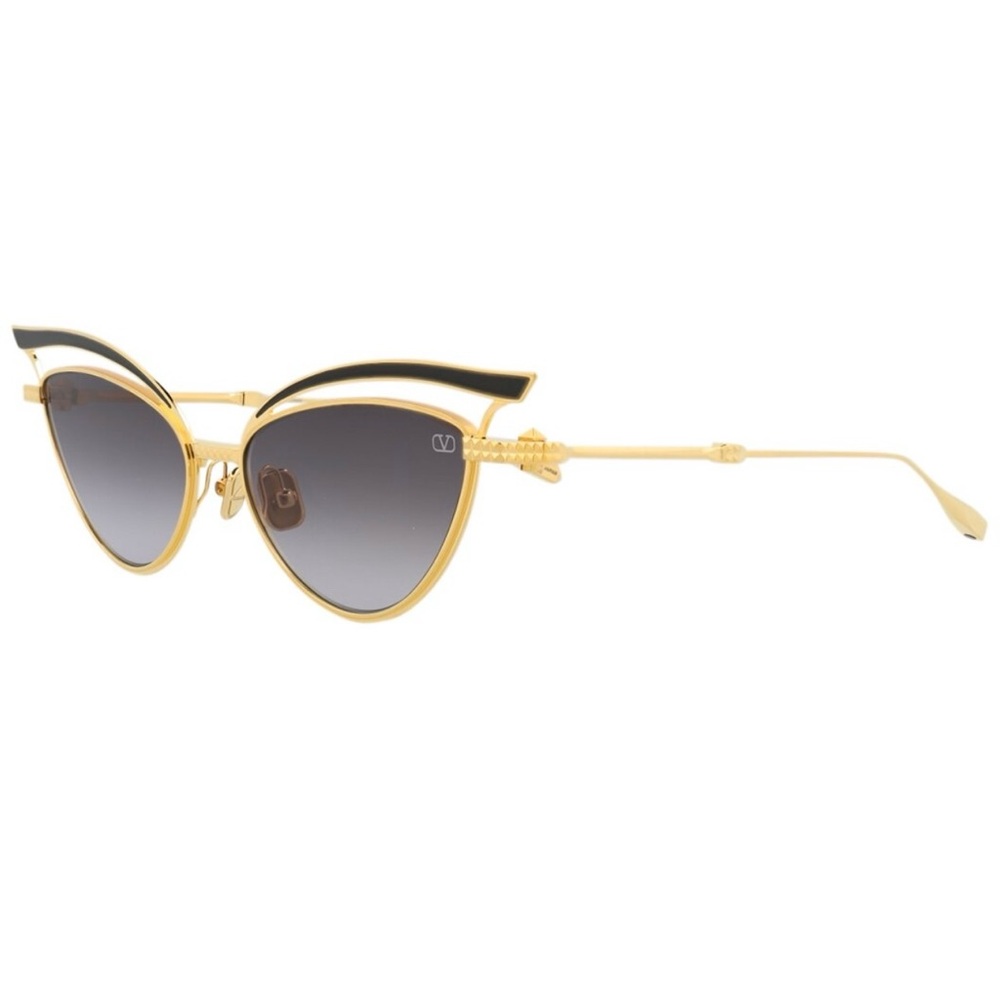 Gold and Black Cat-Eye Sunglasses